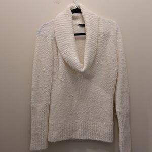Vintage Moda International White Cowl Neck Plush Sweater Victoria's Secret